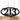 3 digit oval metal house number sign, in matte black powder coat.