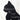 Close up of cat on our cat memorial metal plaque, in matte black powder coat.