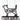 Close up of Chihuahua dog breed silhouette, with beware, in matte black powder coat.
