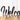 Close up of script lettering on our welcome metal sign, in raw steel.