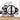 1 digit metal house number plaque with vines and fleur de lis, in matte black powder coat.