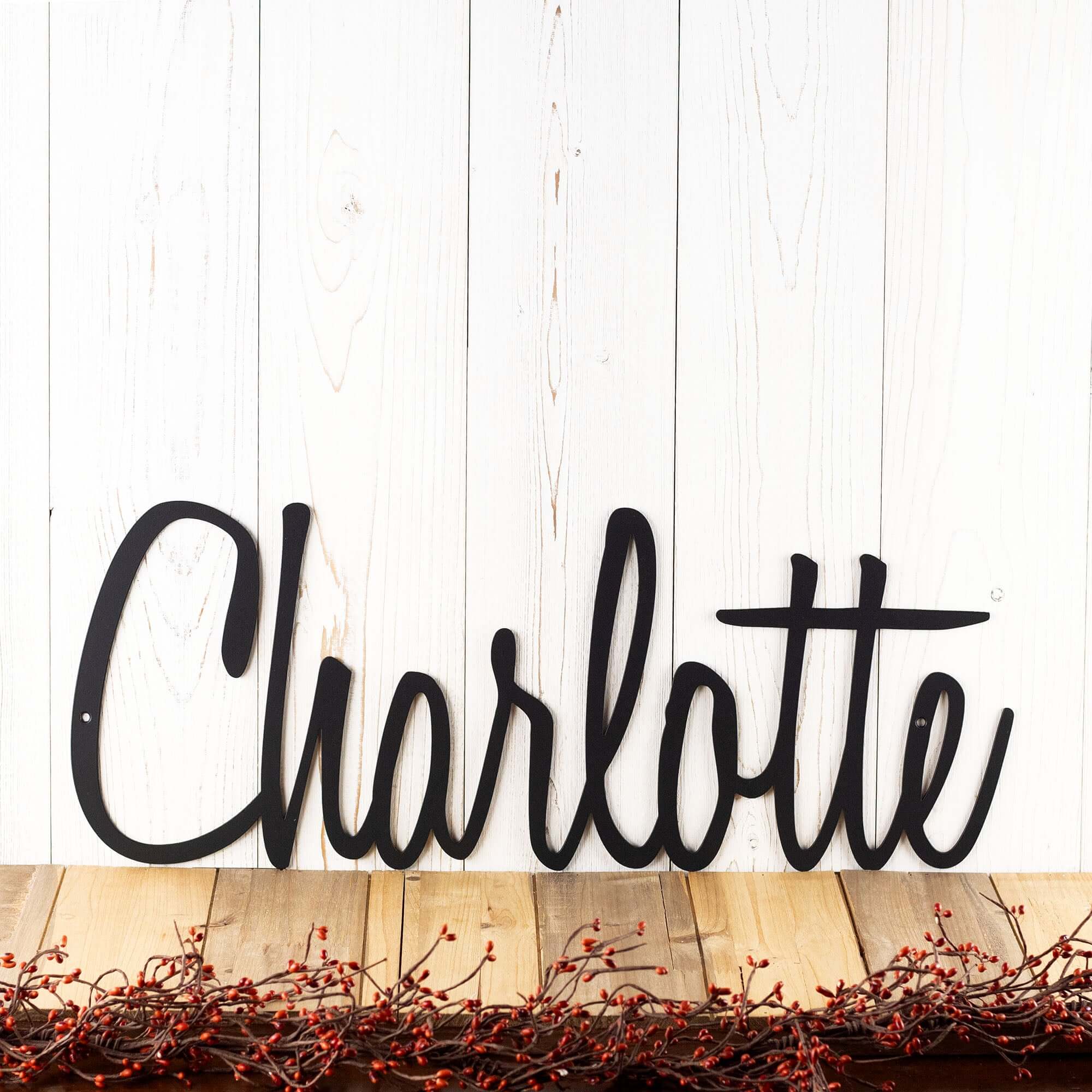 Metal Script Personalized Metal Script Name Plaque – Refined Inspirations