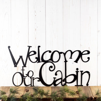 Welcome to our Cabin metal wall art, in matte black powder coat.