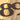 Close up of copper vein powder coat on our 4 digit metal house number sign.