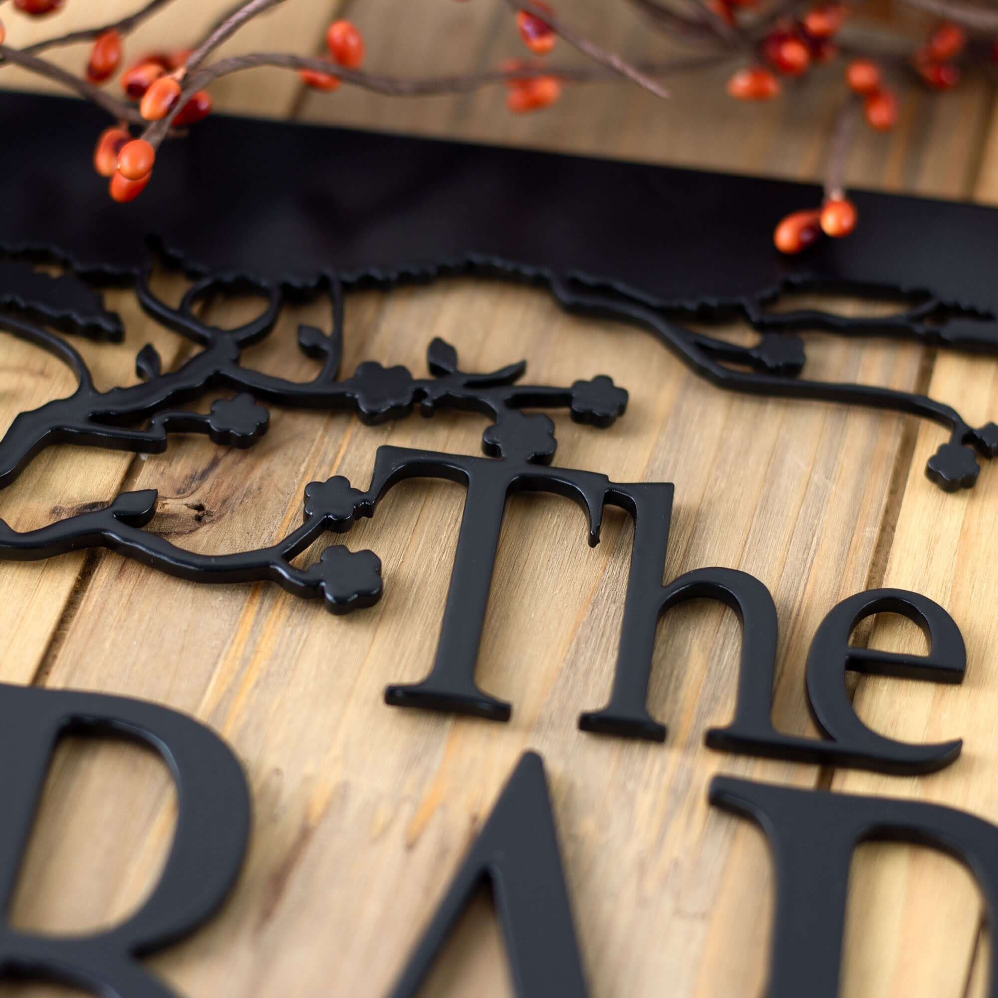 Personalized Metal Family Name Sign with Cherry Trees – Refined ...