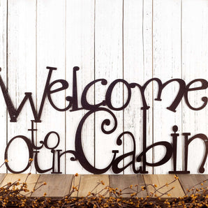 Welcome to our Cabin metal wall art, in copper vein powder coat.