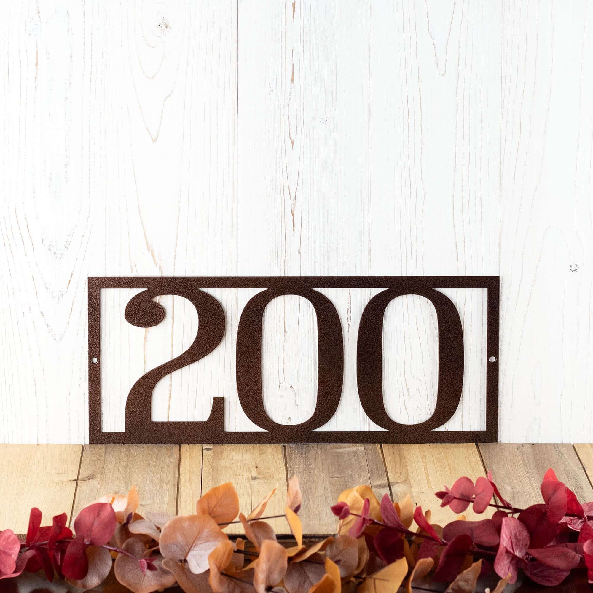 Rectangular Metal House Number Sign – Refined Inspirations
