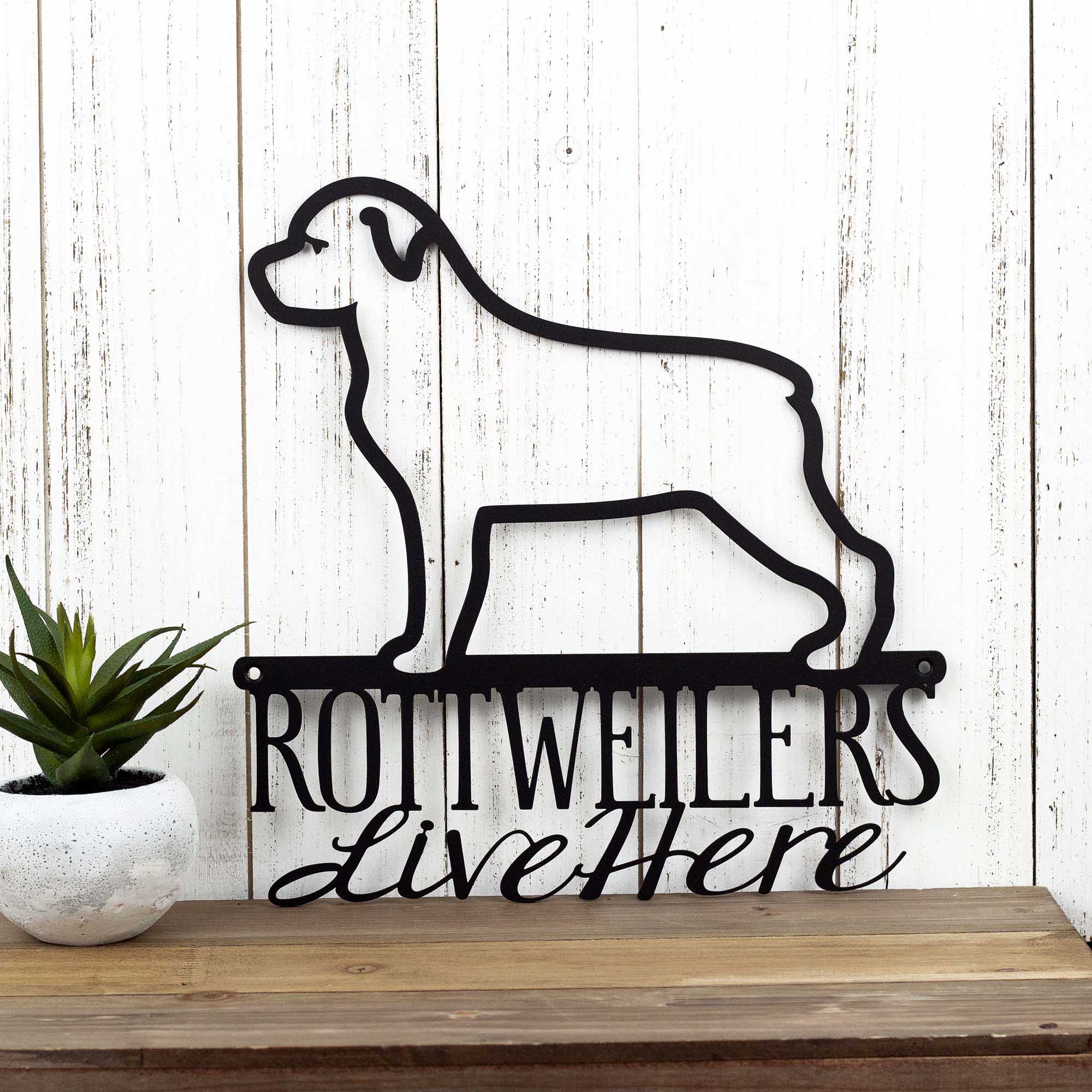 Starting Soon Rottweiler Sign Rottweilers Live Here Metal Sign – Refined Inspirations